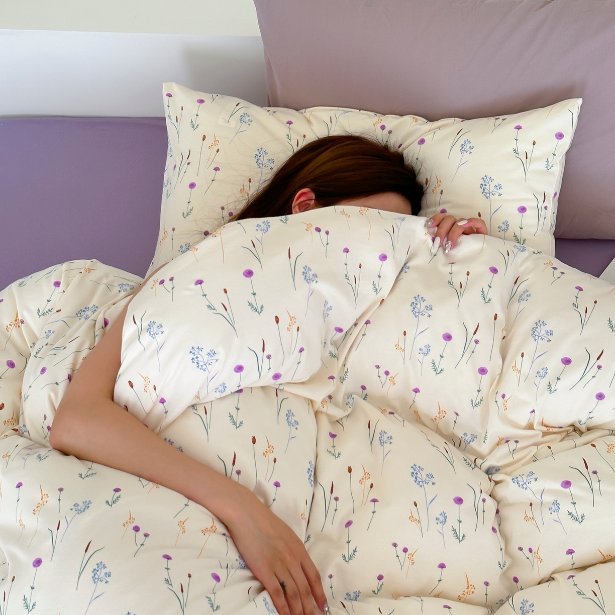 91家纺网 家纺一手货源 找家纺 爱丽丝 2026新款全棉针织四件套 莫奈花园