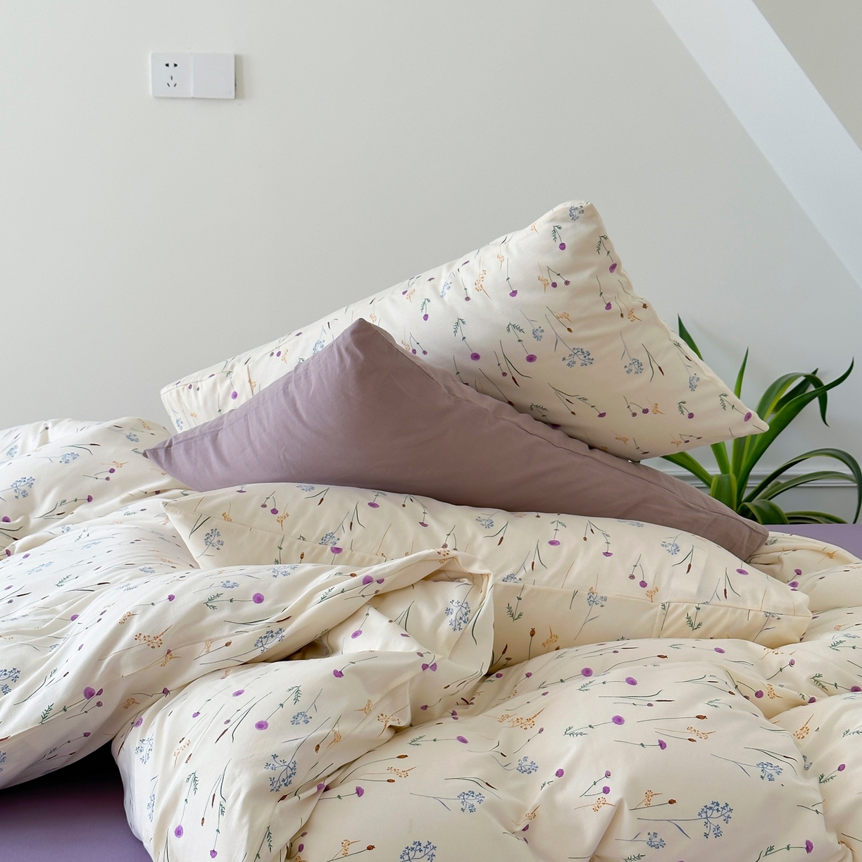 91家纺网 家纺一手货源 找家纺 爱丽丝 2026新款全棉针织四件套 莫奈花园