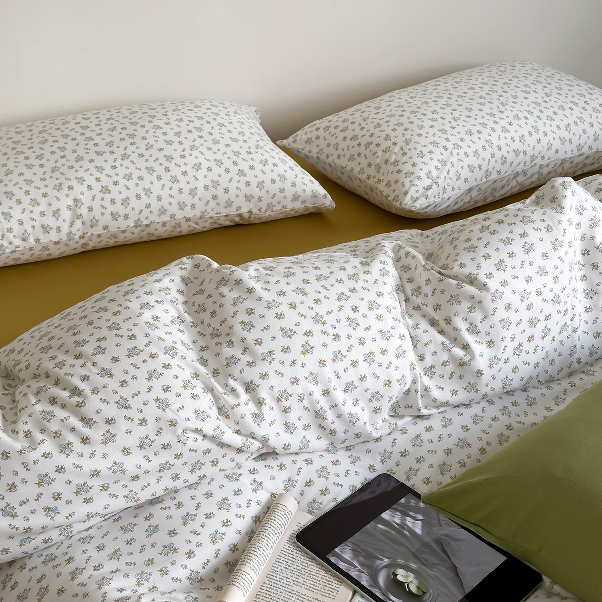 91家纺网 家纺一手货源 找家纺 爱丽丝 2026新款全棉针织四件套 清欢