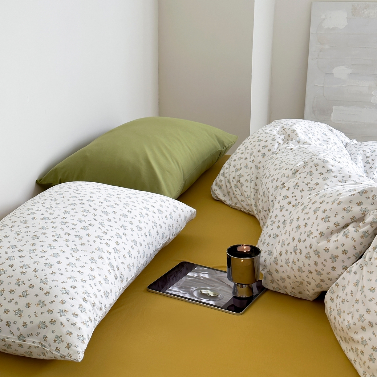 91家纺网 家纺一手货源 找家纺 爱丽丝 2026新款全棉针织四件套 清欢