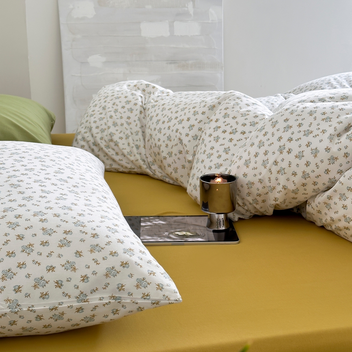 91家纺网 家纺一手货源 找家纺 爱丽丝 2026新款全棉针织四件套 清欢