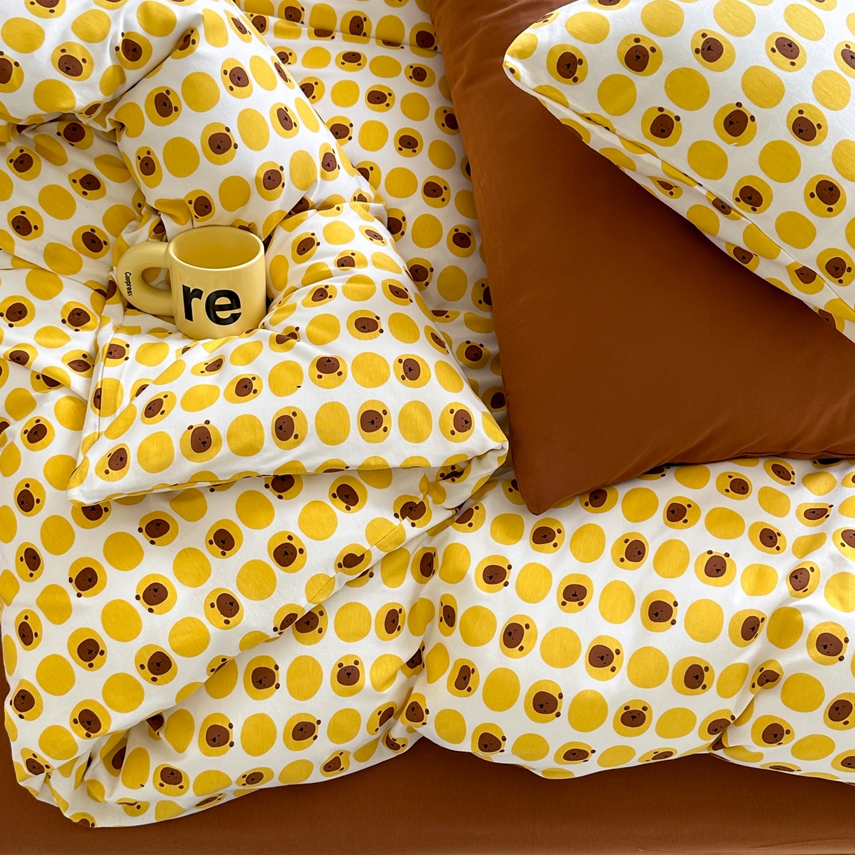 91家纺网 家纺一手货源 找家纺 爱丽丝 2026新款全棉针织四件套 小狮子