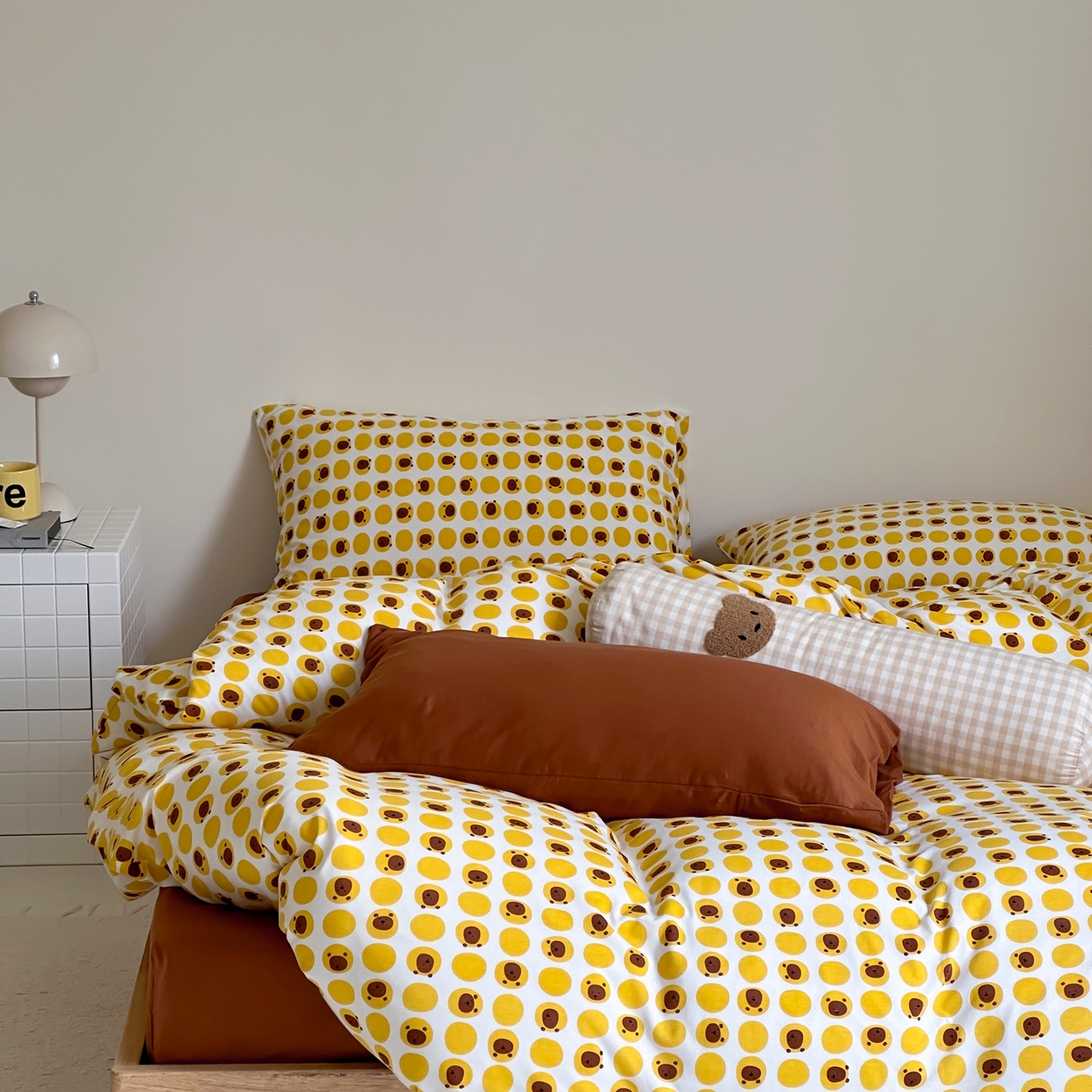 91家纺网 家纺一手货源 找家纺 爱丽丝 2026新款全棉针织四件套 小狮子