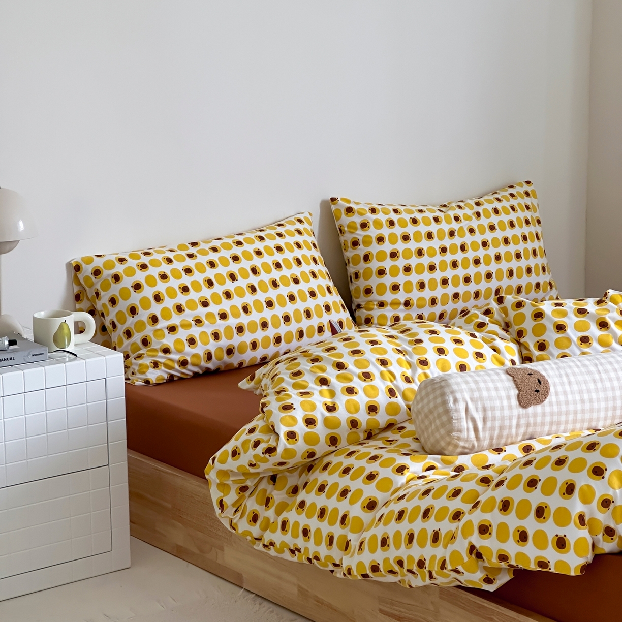 91家纺网 家纺一手货源 找家纺 爱丽丝 2026新款全棉针织四件套 小狮子