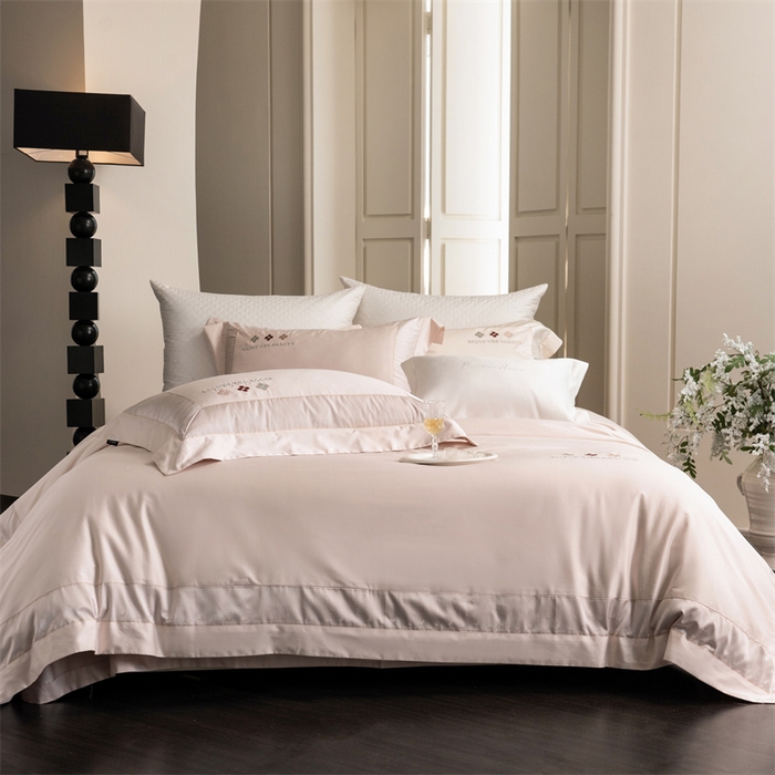 馨蕊家居 2025秋冬新品超细旦磨毛高奢系列四件套-知禾 知禾-蔷薇粉