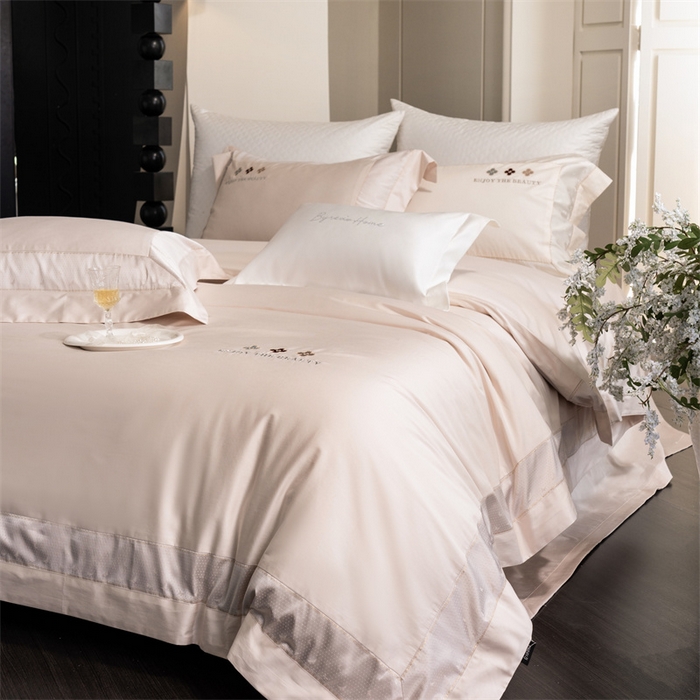 91家纺网 家纺一手货源 找家纺 馨蕊家居 2025秋冬新品超细旦磨毛高奢系列四件套-知禾 知禾-蔷薇粉