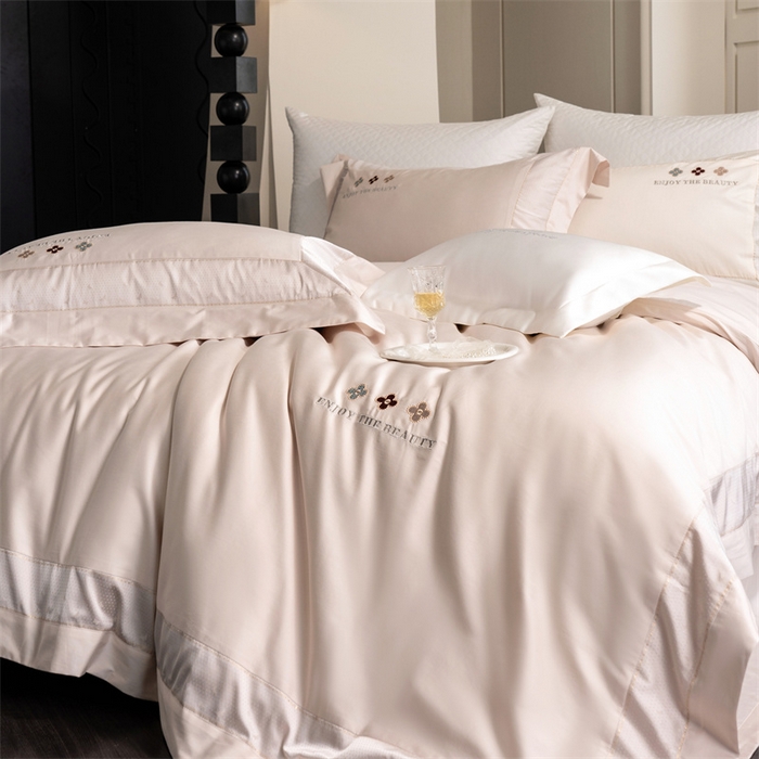 91家纺网 家纺一手货源 找家纺 馨蕊家居 2025秋冬新品超细旦磨毛高奢系列四件套-知禾 知禾-蔷薇粉