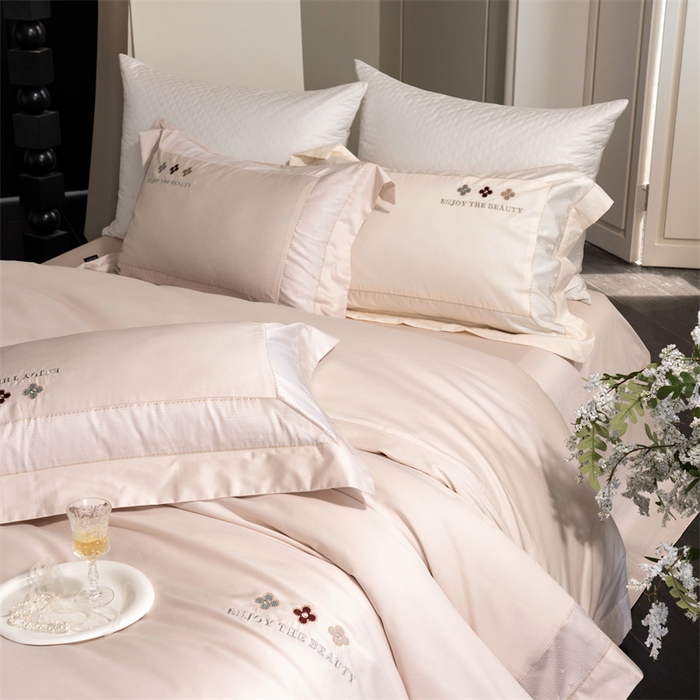 91家纺网 家纺一手货源 找家纺 馨蕊家居 2025秋冬新品超细旦磨毛高奢系列四件套-知禾 知禾-蔷薇粉