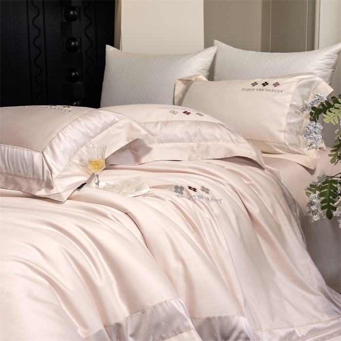 91家纺网 家纺一手货源 找家纺 馨蕊家居 2025秋冬新品超细旦磨毛高奢系列四件套-知禾 知禾-蔷薇粉