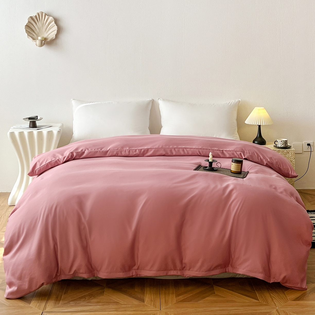 91家纺网 家纺一手货源 找家纺 恬澳家纺 2025外贸跨境电商亚马逊速卖通纯色单品单被套欧美尺寸多多跨境平台TEMU SHEIN 极简-玫瑰粉