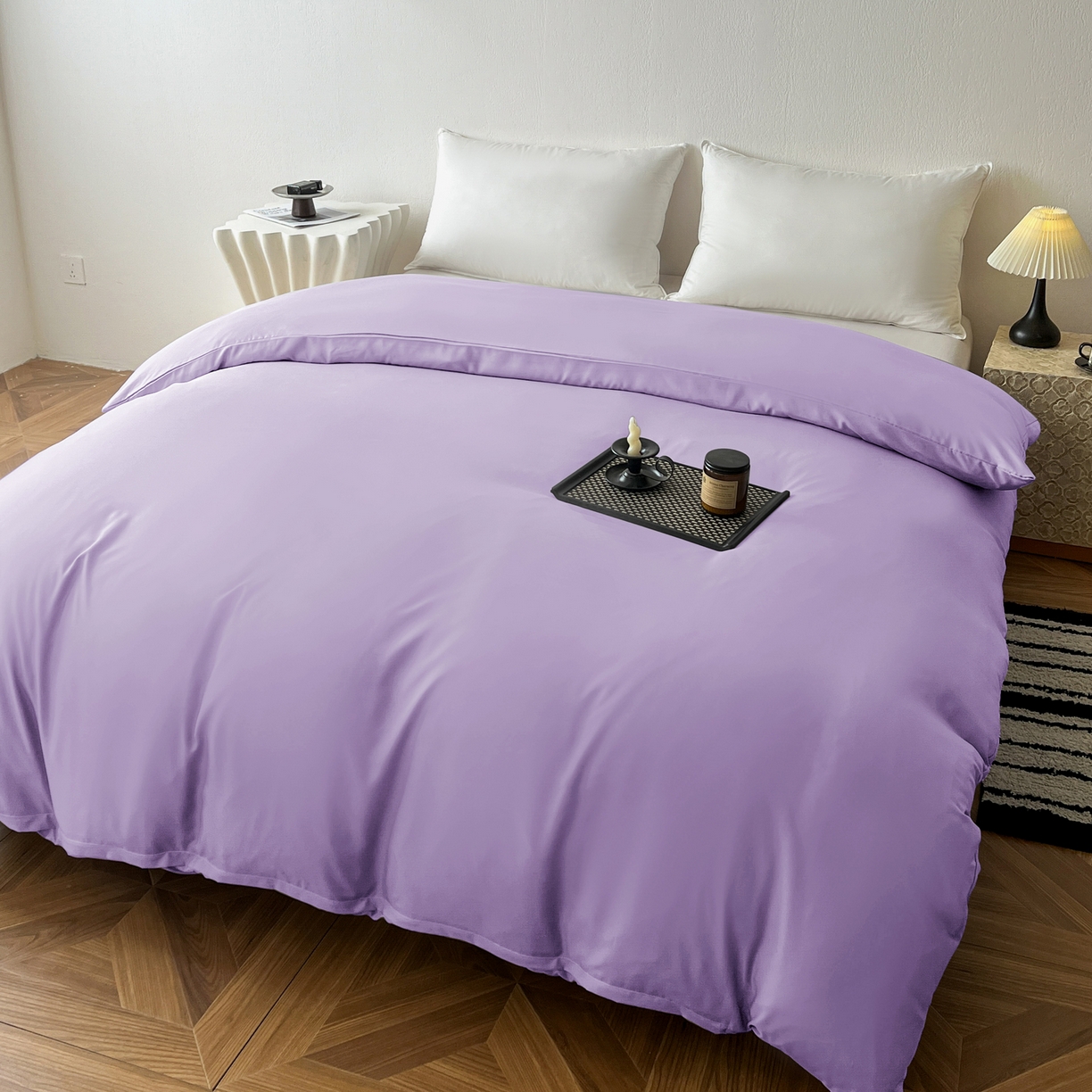 91家纺网 家纺一手货源 找家纺 恬澳家纺 2025外贸跨境电商亚马逊速卖通纯色单品单被套欧美尺寸多多跨境平台TEMU SHEIN 极简-水晶紫