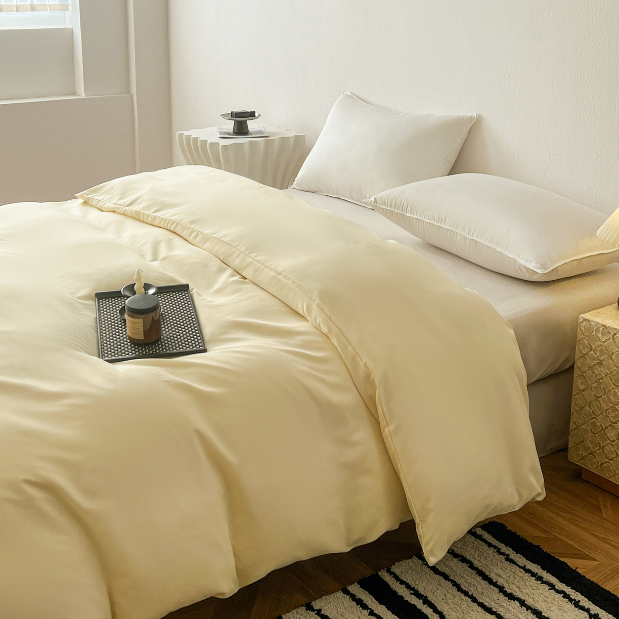 91家纺网 家纺一手货源 找家纺 恬澳家纺 2025外贸跨境电商亚马逊速卖通纯色单品单被套欧美尺寸多多跨境平台TEMU SHEIN 极简-柠檬黄