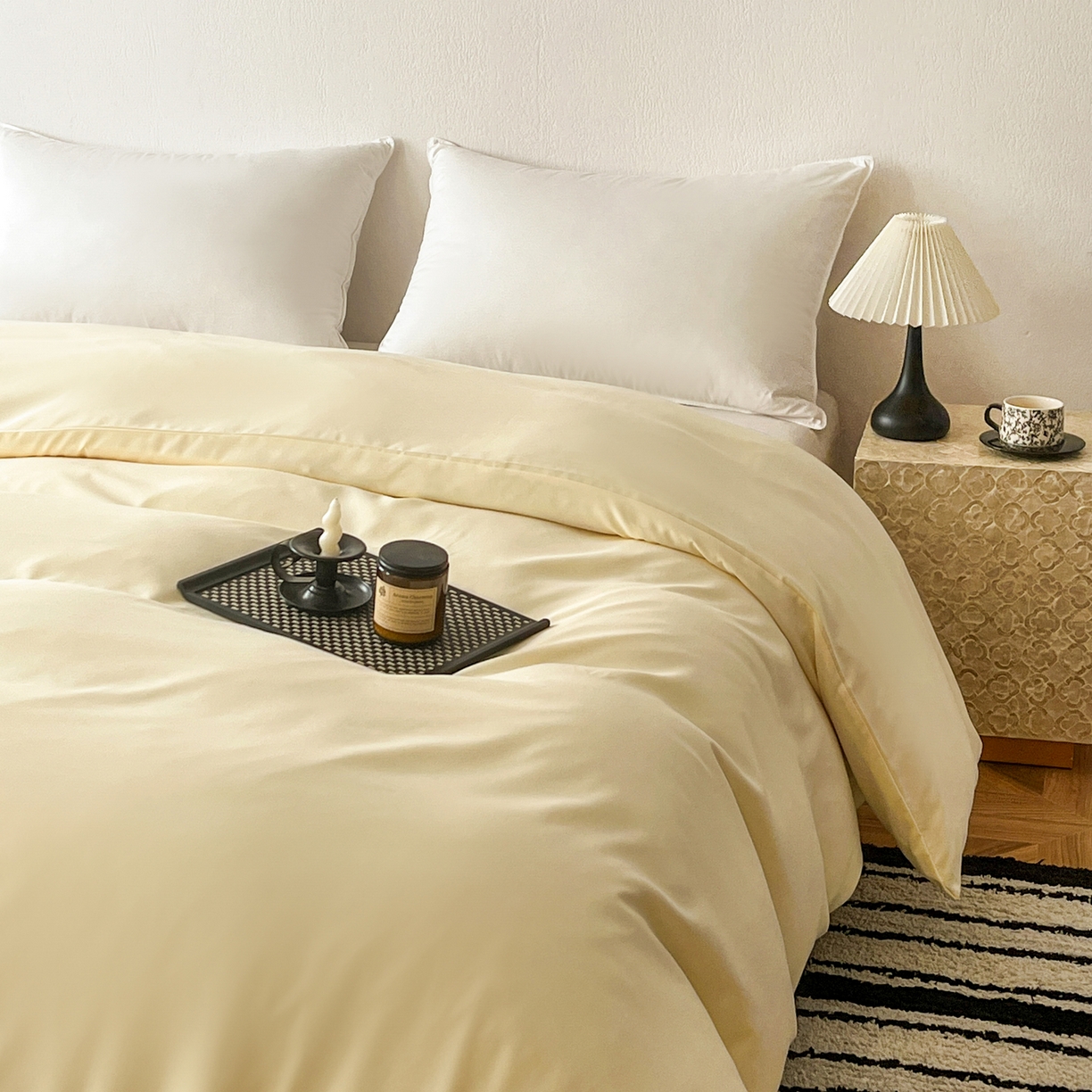 91家纺网 家纺一手货源 找家纺 恬澳家纺 2025外贸跨境电商亚马逊速卖通纯色单品单被套欧美尺寸多多跨境平台TEMU SHEIN 极简-柠檬黄