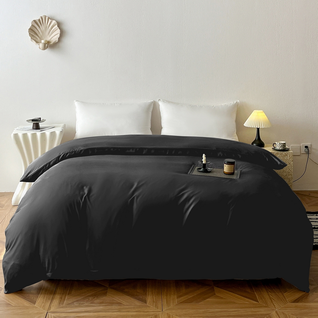 91家纺网 家纺一手货源 找家纺 恬澳家纺 2025外贸跨境电商亚马逊速卖通纯色单品单被套欧美尺寸多多跨境平台TEMU SHEIN 极简-碳黑色