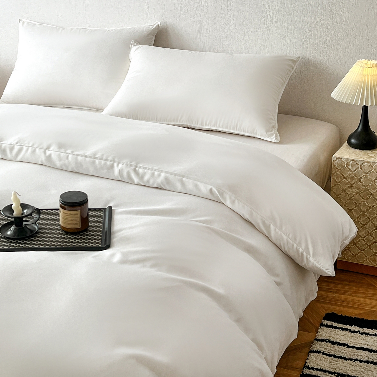 91家纺网 家纺一手货源 找家纺 恬澳家纺 2025外贸跨境电商亚马逊速卖通纯色单品单被套欧美尺寸多多跨境平台TEMU SHEIN 极简-象牙白