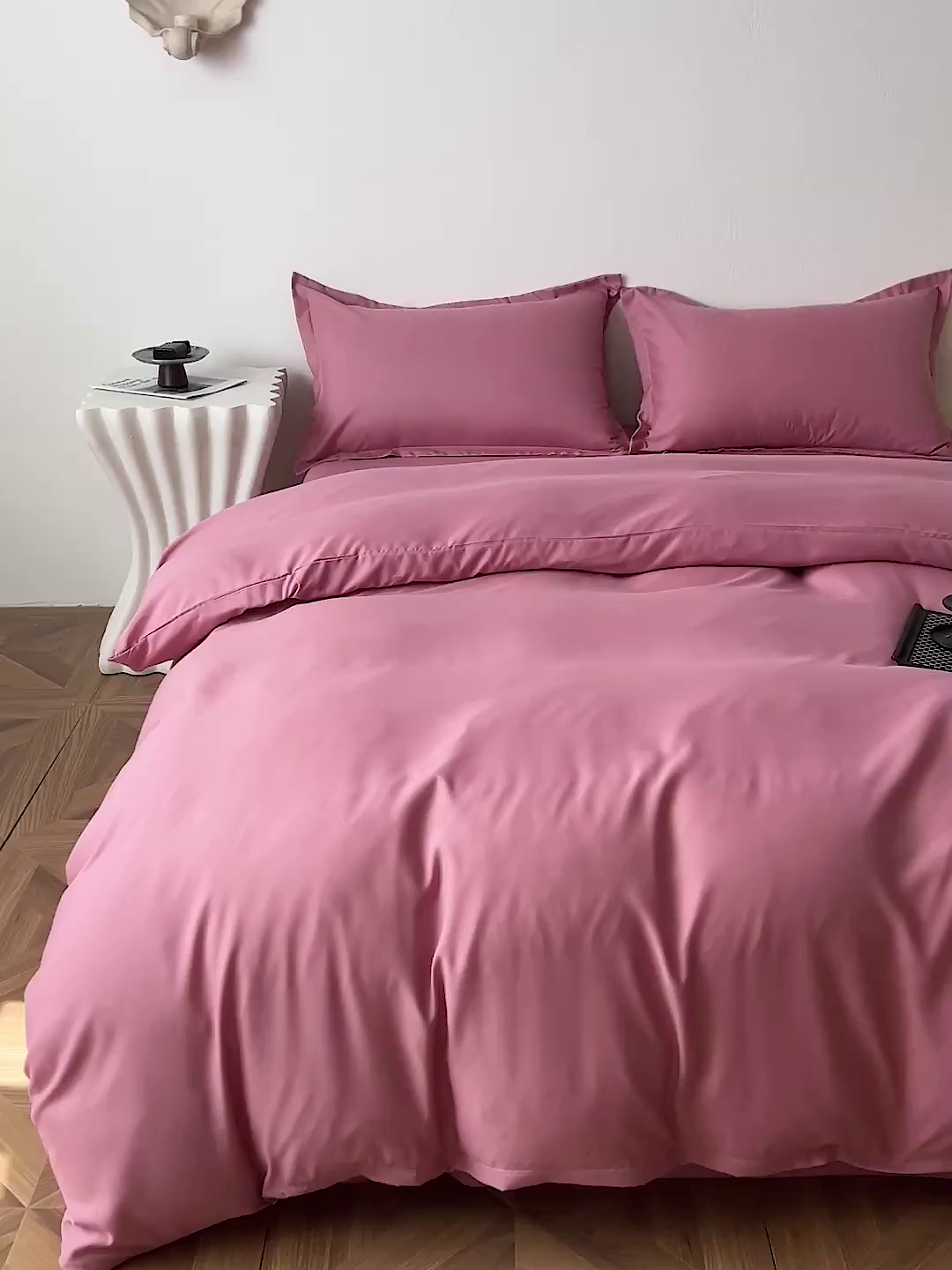 91家纺网 家纺一手货源 找家纺 恬澳家纺 2025外贸跨境电商亚马逊速卖通纯色单品单被套欧美尺寸多多跨境平台TEMU SHEIN 极简-玫瑰粉