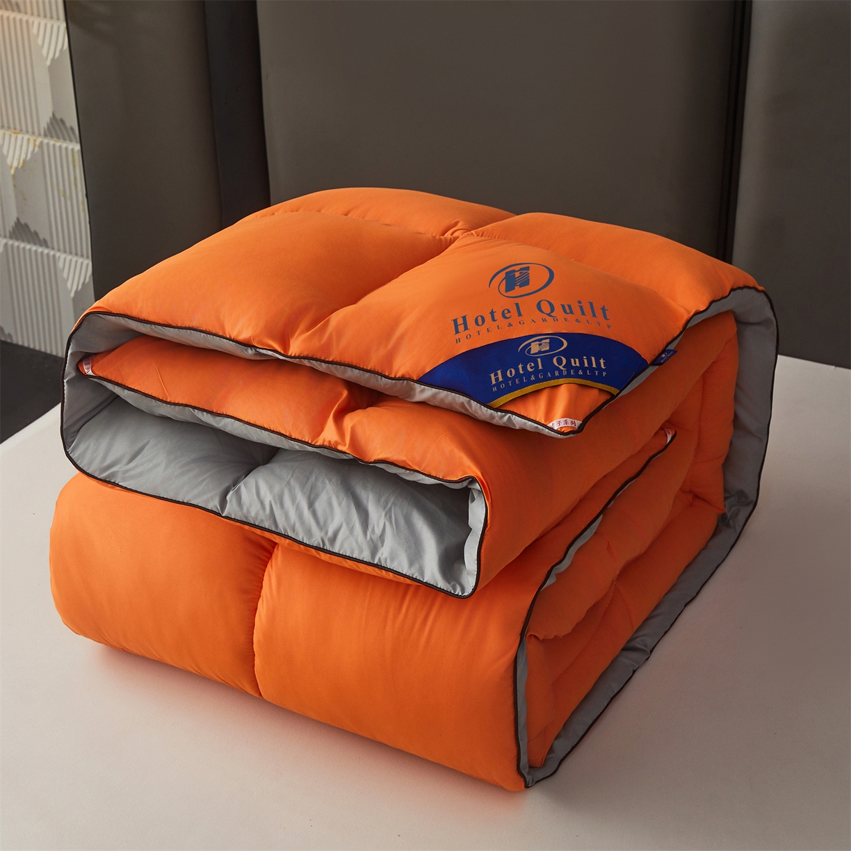雅颂缘 2026新款爆款酒店同款羽丝绒被子加厚冬被羽丝绒被芯 橘灰色