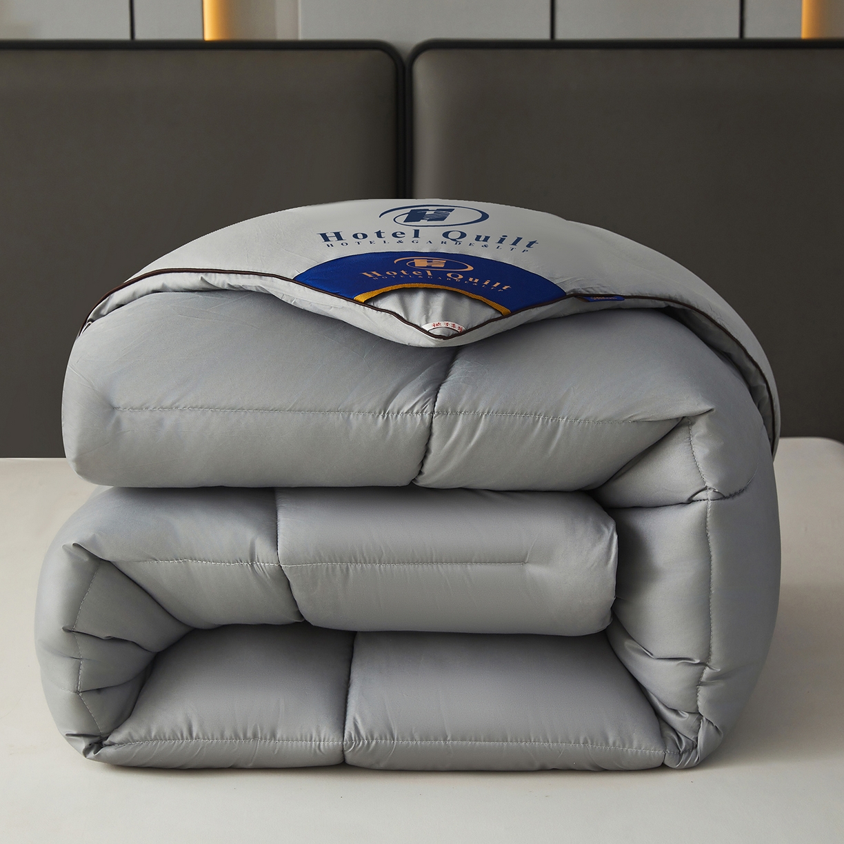 91家纺网 家纺一手货源 找家纺 雅颂缘 2026新款爆款酒店同款羽丝绒被子加厚冬被羽丝绒被芯 灰色