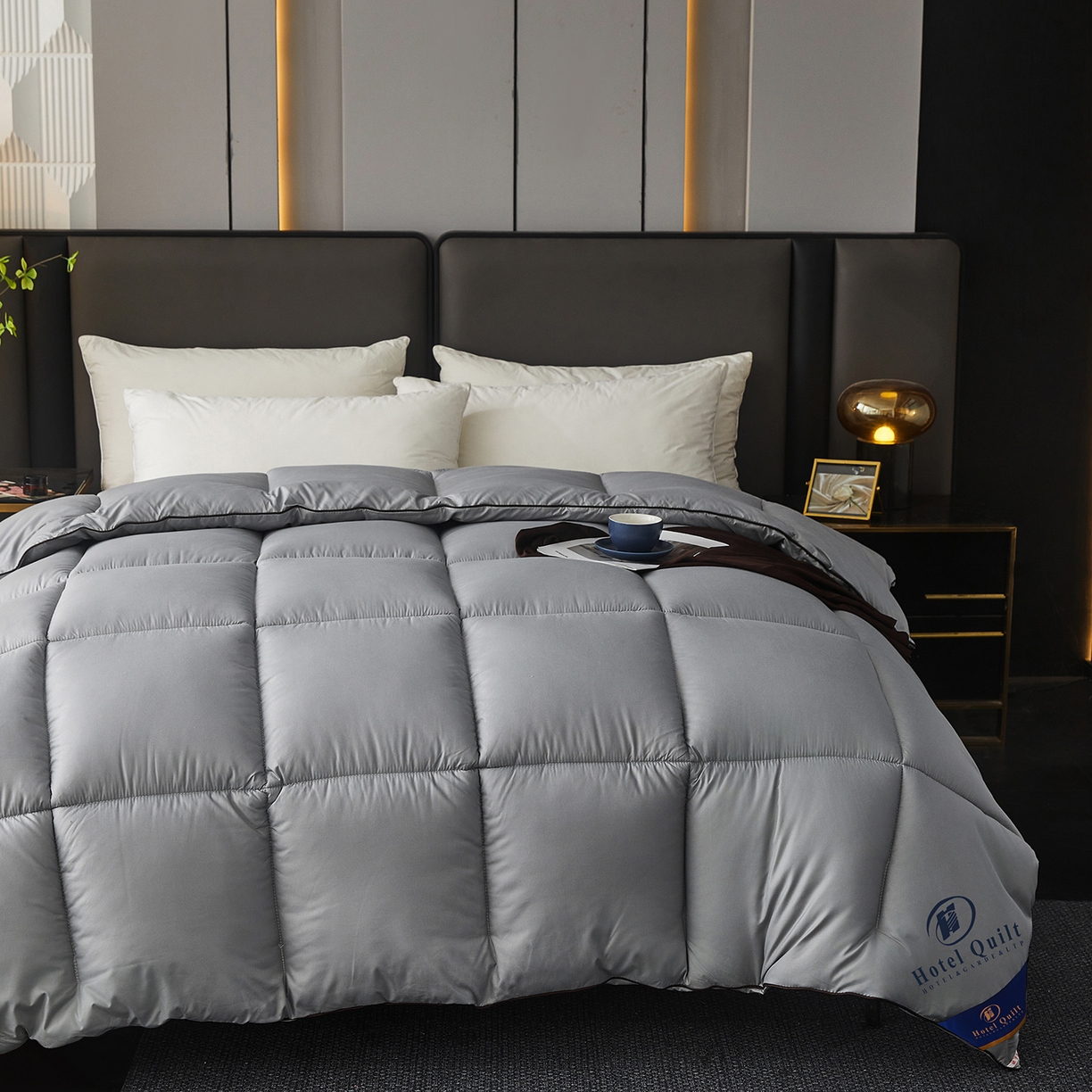 91家纺网 家纺一手货源 找家纺 雅颂缘 2026新款爆款酒店同款羽丝绒被子加厚冬被羽丝绒被芯 灰色