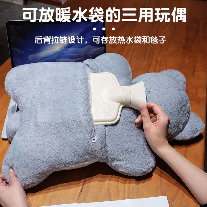 91家纺网 家纺一手货源 找家纺 仟亿莱 2025新款抱抱猫豆袋三用玩偶抱枕 三用白猫