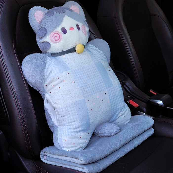 91家纺网 家纺一手货源 找家纺 仟亿莱 2025新款抱抱猫豆袋三用玩偶抱枕 组合图仅做展示不可下单