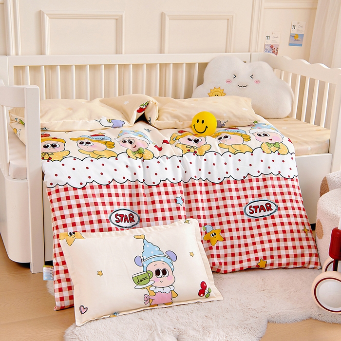 91家纺网 家纺一手货源 找家纺 （总）芭伯妮 2026新款全棉AB版幼儿园三件套宝宝午睡被子六件套儿童被套多件套（第一批）