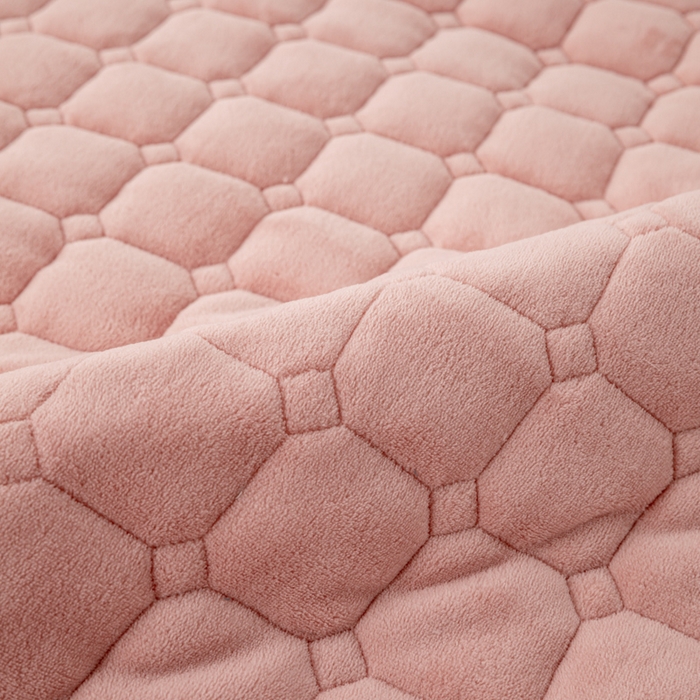 91家纺网 家纺一手货源 找家纺 女子家纺 2025新款全消光牛奶绒床垫 浅豆沙