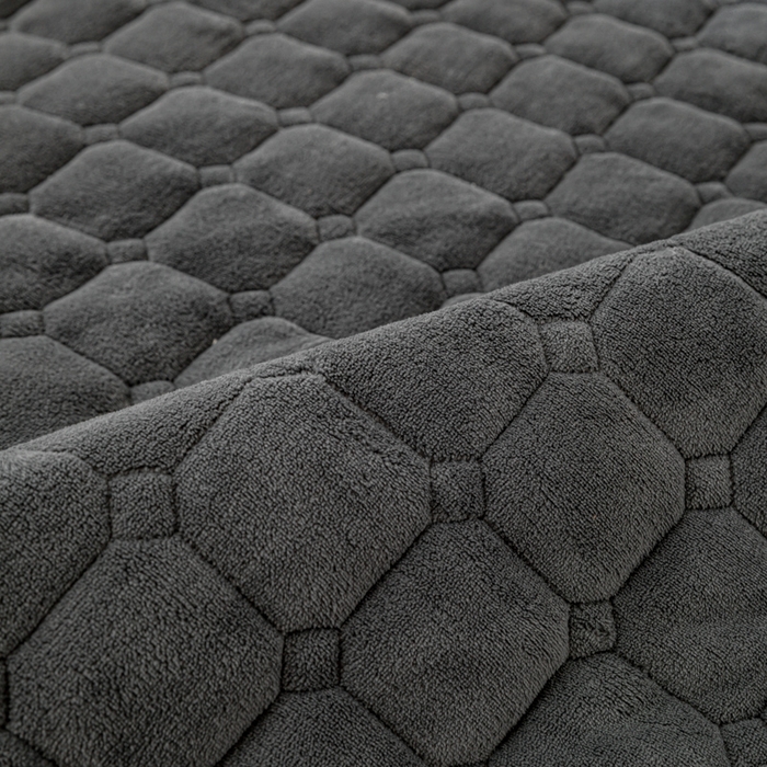 91家纺网 家纺一手货源 找家纺 女子家纺 2025新款全消光牛奶绒床垫 绅士灰