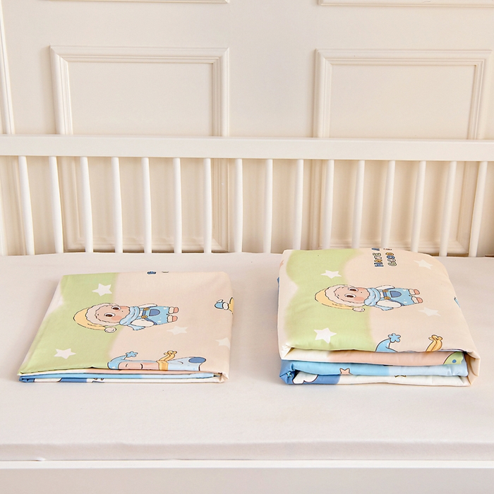 91家纺网 家纺一手货源 找家纺 芭伯妮 2026新款全棉AB版幼儿园三件套宝宝午睡被子六件套儿童被套多件套（第一批） 星梦童话