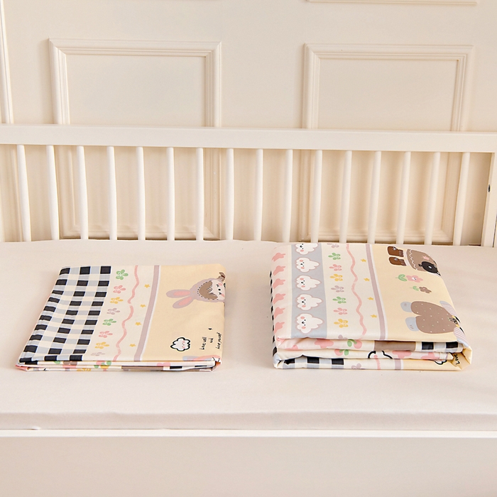 91家纺网 家纺一手货源 找家纺 芭伯妮 2026新款全棉AB版幼儿园三件套宝宝午睡被子六件套儿童被套多件套（第一批） 甜妹日记