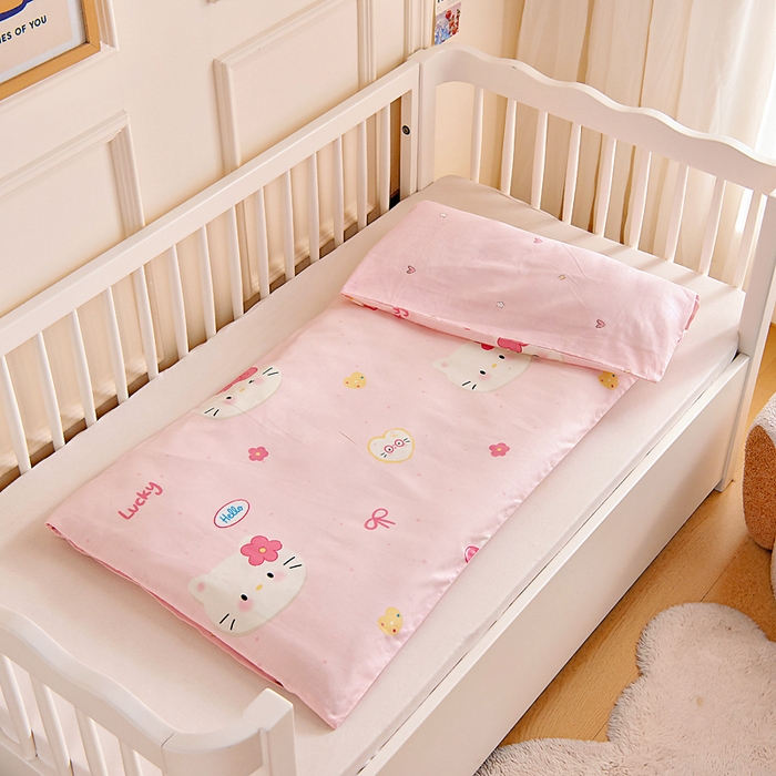 91家纺网 家纺一手货源 找家纺 芭伯妮 2026新款全棉AB版幼儿园三件套宝宝午睡被子六件套儿童被套多件套（第一批） 凯蒂甜梦