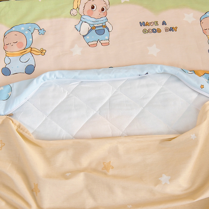 91家纺网 家纺一手货源 找家纺 芭伯妮 2026新款全棉AB版幼儿园三件套宝宝午睡被子六件套儿童被套多件套（第一批） 星梦童话