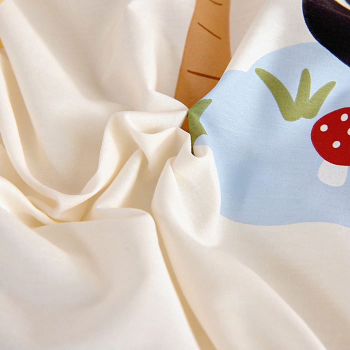 91家纺网 家纺一手货源 找家纺 芭伯妮 2026新款全棉AB版幼儿园三件套宝宝午睡被子六件套儿童被套多件套（第一批） 熊猫鸭鸭乐-蓝