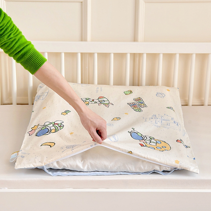 91家纺网 家纺一手货源 找家纺 芭伯妮 2026新款全棉AB版幼儿园三件套宝宝午睡被子六件套儿童被套多件套（第一批） 星际仔仔