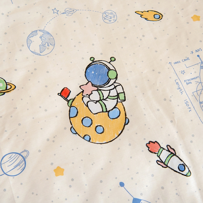 91家纺网 家纺一手货源 找家纺 芭伯妮 2026新款全棉AB版幼儿园三件套宝宝午睡被子六件套儿童被套多件套（第一批） 星际仔仔