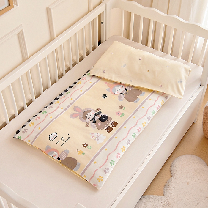 91家纺网 家纺一手货源 找家纺 芭伯妮 2026新款全棉AB版幼儿园三件套宝宝午睡被子六件套儿童被套多件套（第一批） 甜妹日记