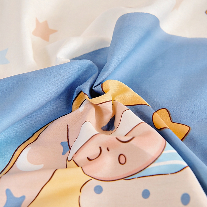 91家纺网 家纺一手货源 找家纺 芭伯妮 2026新款全棉AB版幼儿园三件套宝宝午睡被子六件套儿童被套多件套（第一批） 星梦童话