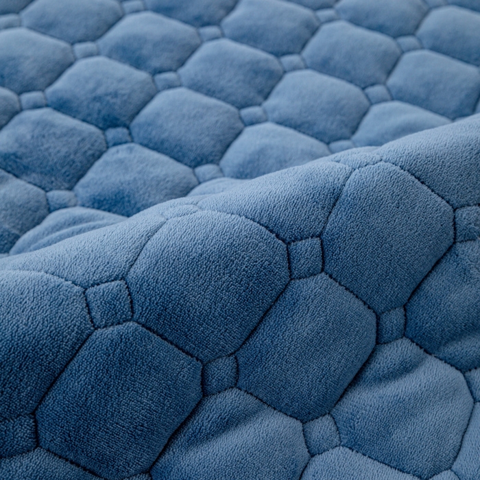 91家纺网 家纺一手货源 找家纺 女子家纺 2025新款全消光牛奶绒床垫 宝石蓝