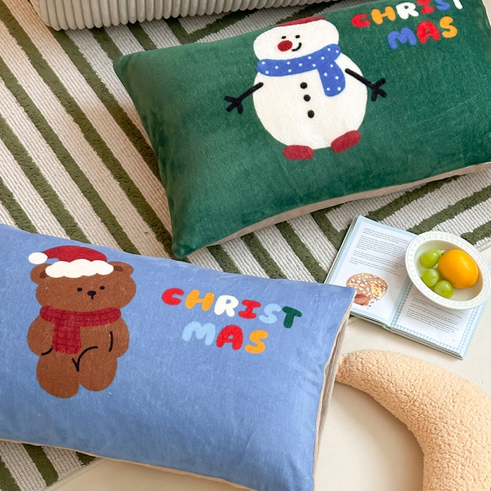 91家纺网 家纺一手货源 找家纺 桃子家居 2025新款A类毛巾绣立体数码印花可爱卡通圣诞印加绣加厚牛奶绒系列四件套 绒印加绣-条纹圣诞快乐