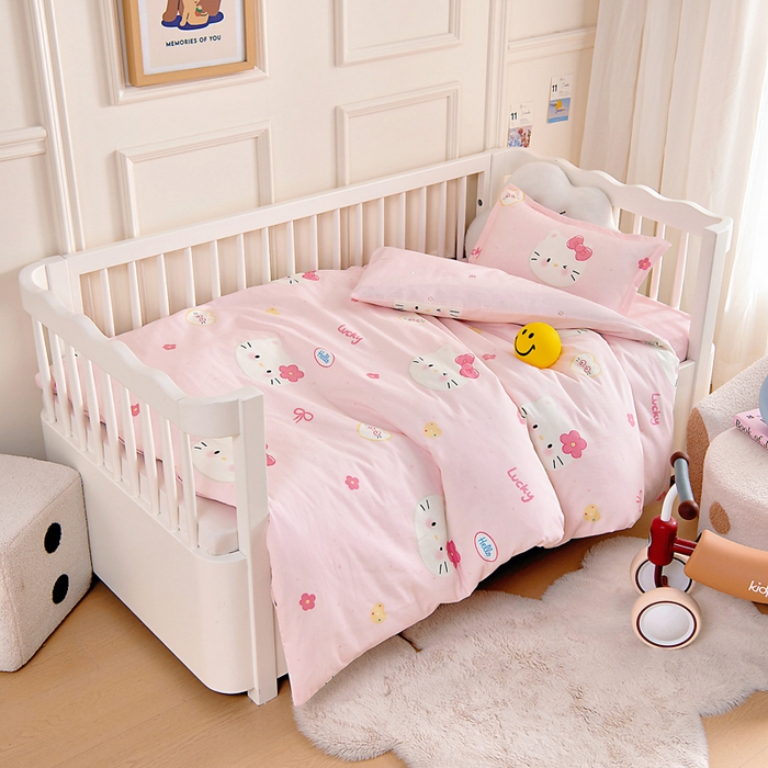 91家纺网 家纺一手货源 找家纺 （总）芭伯妮 2026新款全棉AB版幼儿园三件套宝宝午睡被子六件套儿童被套多件套（第一批）