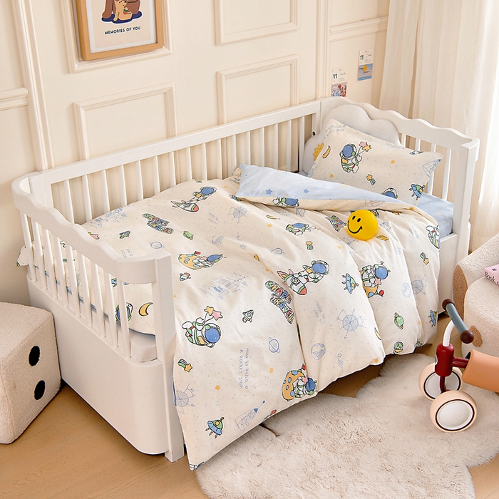 91家纺网 家纺一手货源 找家纺 （总）芭伯妮 2026新款全棉AB版幼儿园三件套宝宝午睡被子六件套儿童被套多件套（第一批）