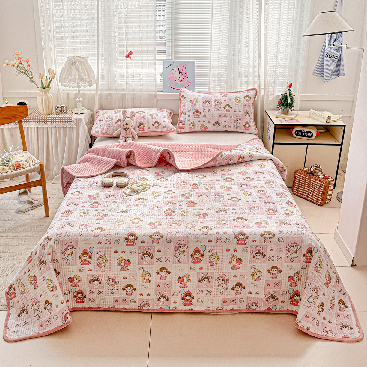 91家纺网 家纺一手货源 找家纺 （总）恒尚居 2026新款A双层纱B牛奶绒床盖双面两用夹棉床单学生床垫床褥子系列二