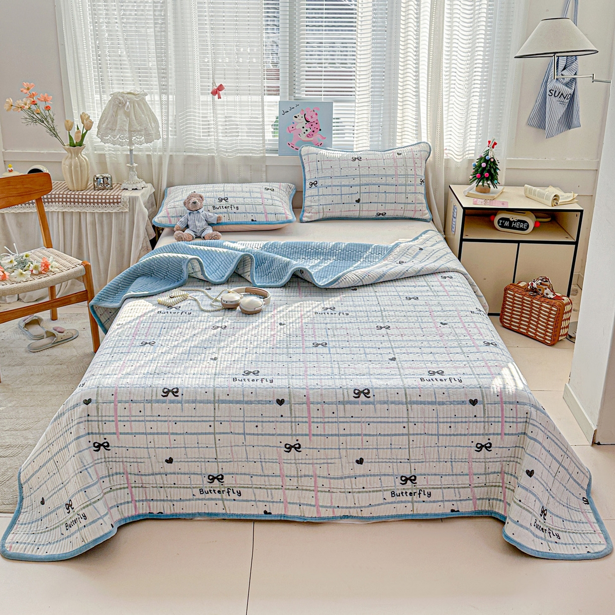 91家纺网 家纺一手货源 找家纺 （总）恒尚居 2026新款A双层纱B牛奶绒床盖双面两用夹棉床单学生床垫床褥子系列二