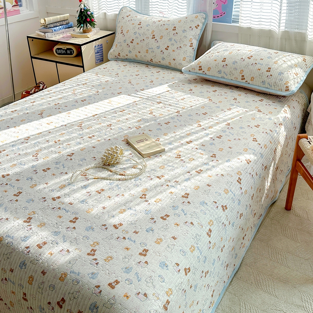 91家纺网 家纺一手货源 找家纺 恒尚居 2026新款A双层纱B牛奶绒床盖双面两用夹棉床单学生床垫床褥子系列二 萌宠乐园【A双层纱-B牛奶绒】