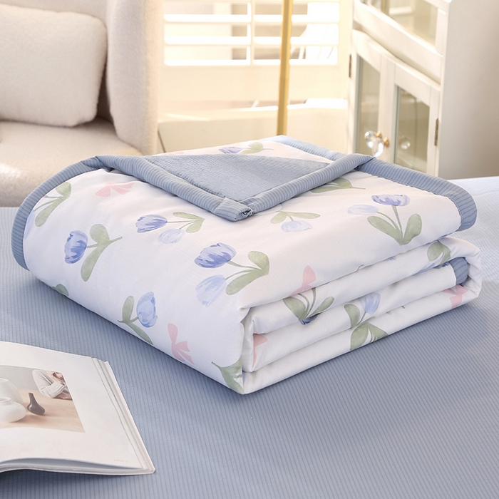 （总）延遥 2026新款亲肤水洗棉夏被夏凉被夏被四件套
