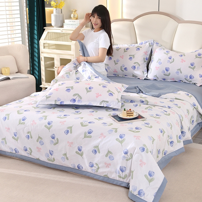 91家纺网 家纺一手货源 找家纺 （总）延遥 2026新款亲肤水洗棉夏被夏凉被夏被四件套