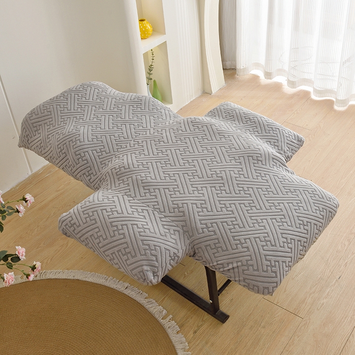 91家纺网 家纺一手货源 找家纺 启博家纺 2025新款磨毛提花绒功能款办公躺椅套 灰色