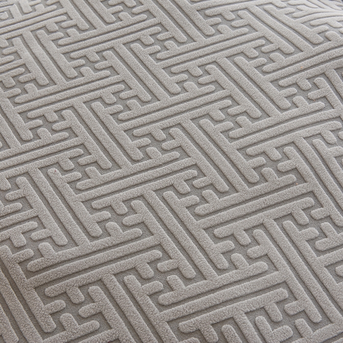 91家纺网 家纺一手货源 找家纺 启博家纺 2025新款磨毛提花绒功能款办公躺椅套 灰色