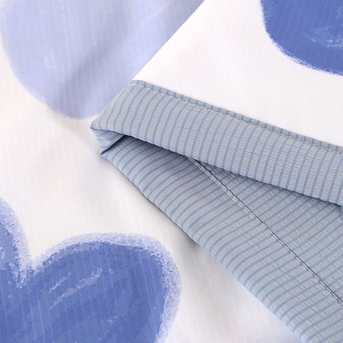 91家纺网 家纺一手货源 找家纺 延遥 2026新款亲肤水洗棉夏被夏凉被夏被四件套 爱心紫