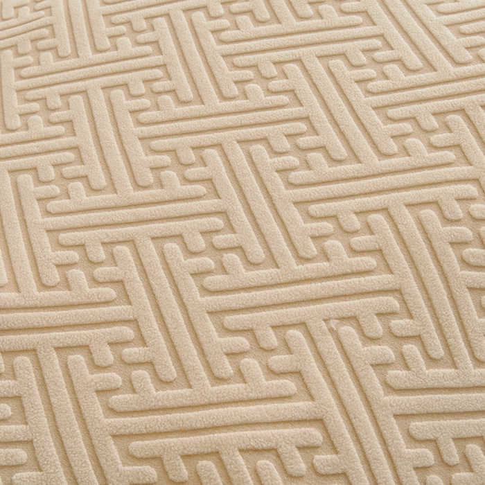 91家纺网 家纺一手货源 找家纺 启博家纺 2025新款磨毛提花绒功能款办公躺椅套 米白